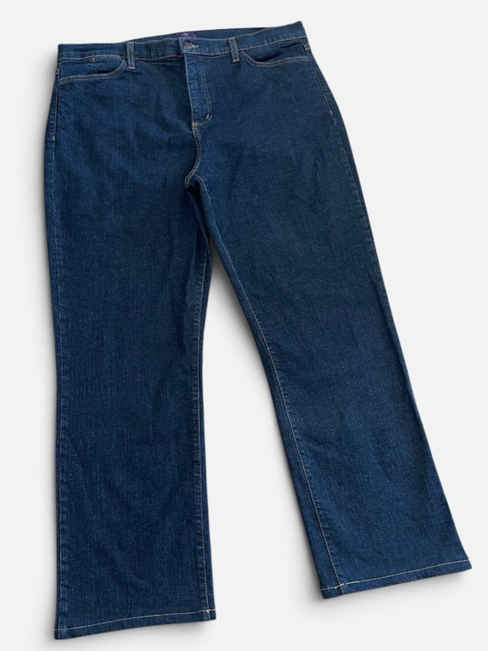 NYDJ Dark Wash Blue Stretch Bootcut Denim Jeans Sz 20W Lift Tuck Technology